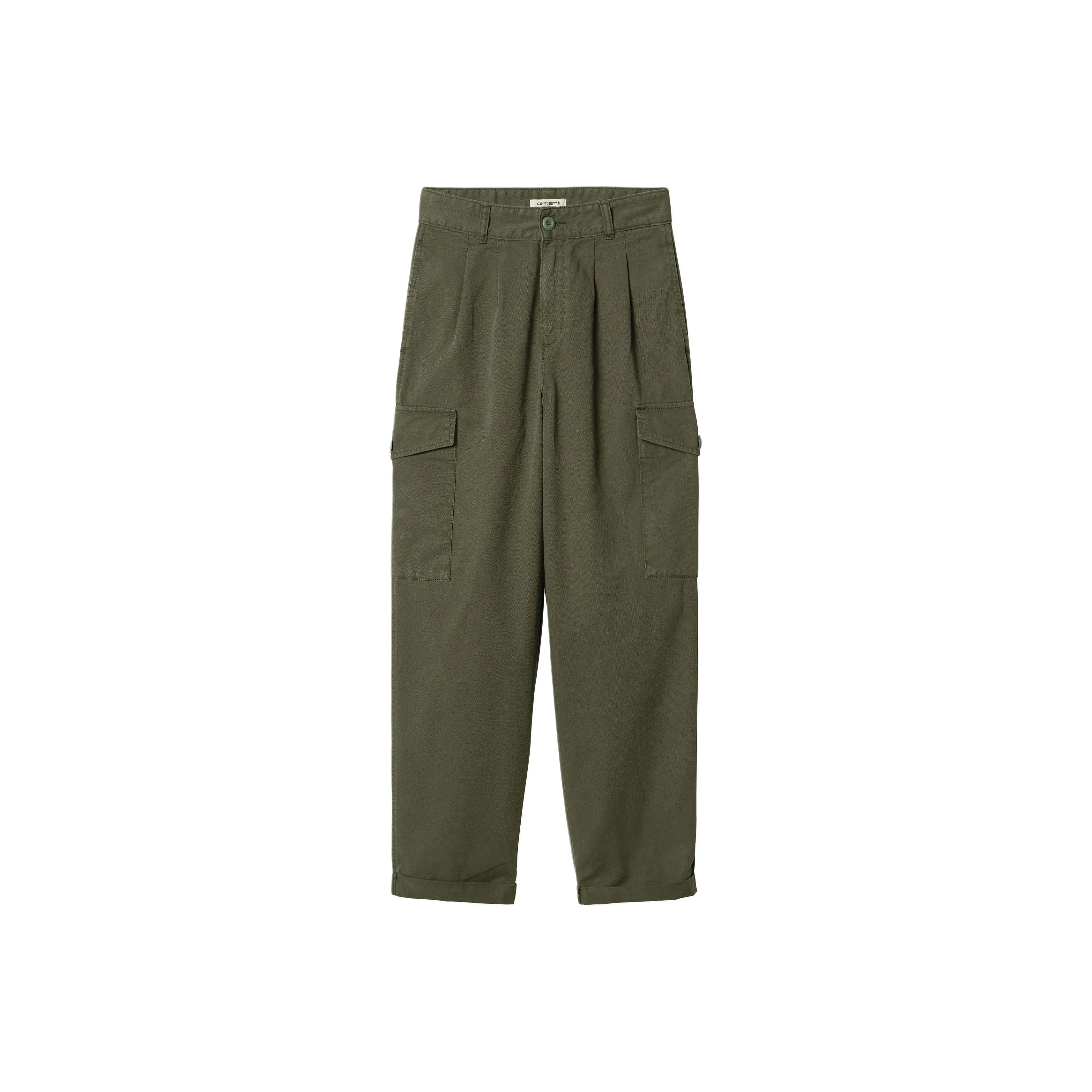 Carhartt WIP Een W' Collins Брюки Повседневные брюки Женские Коричнево-зеленый