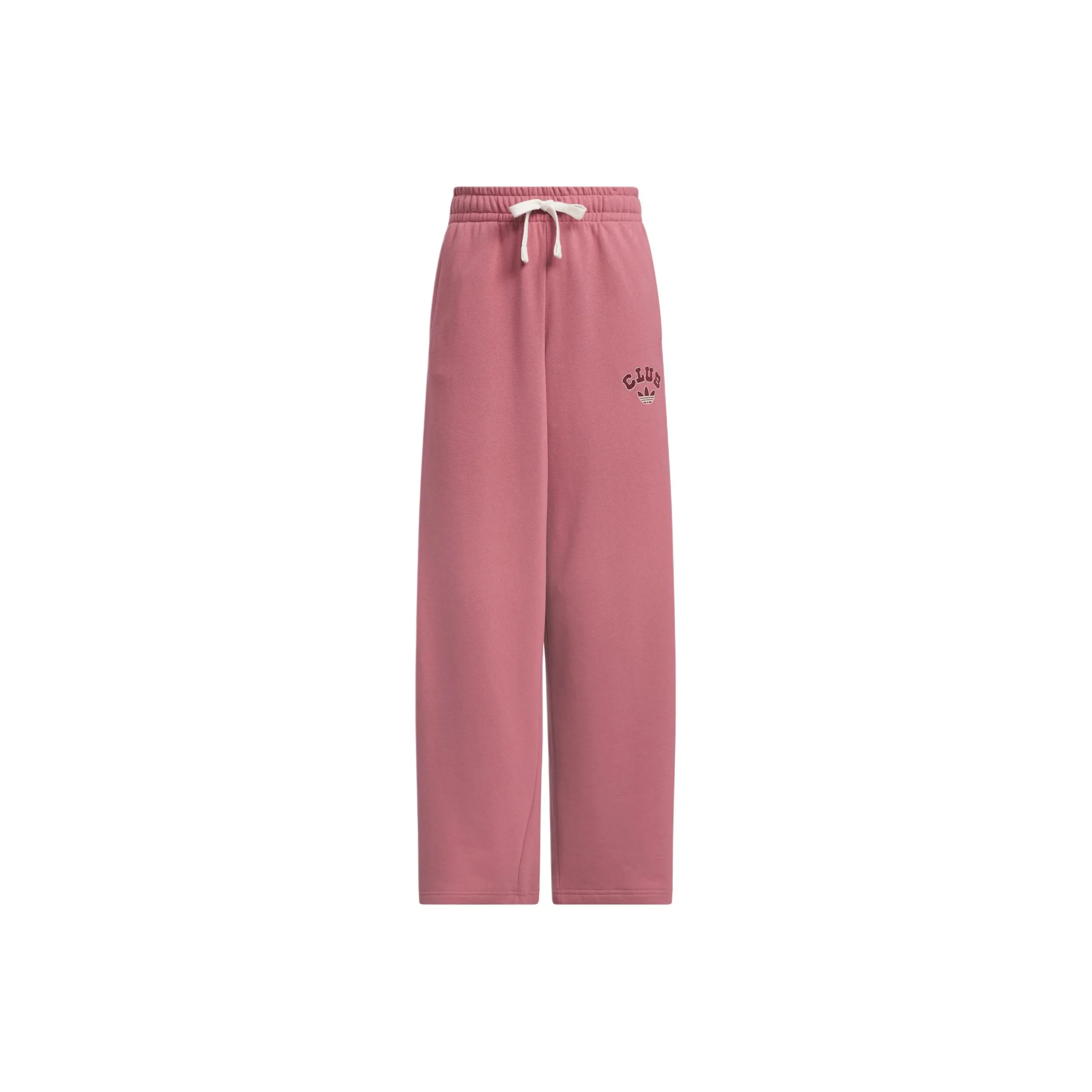 Adidas Originals FW24 WIDE LEG SWEAT Casual Pants Women's Dark Pink