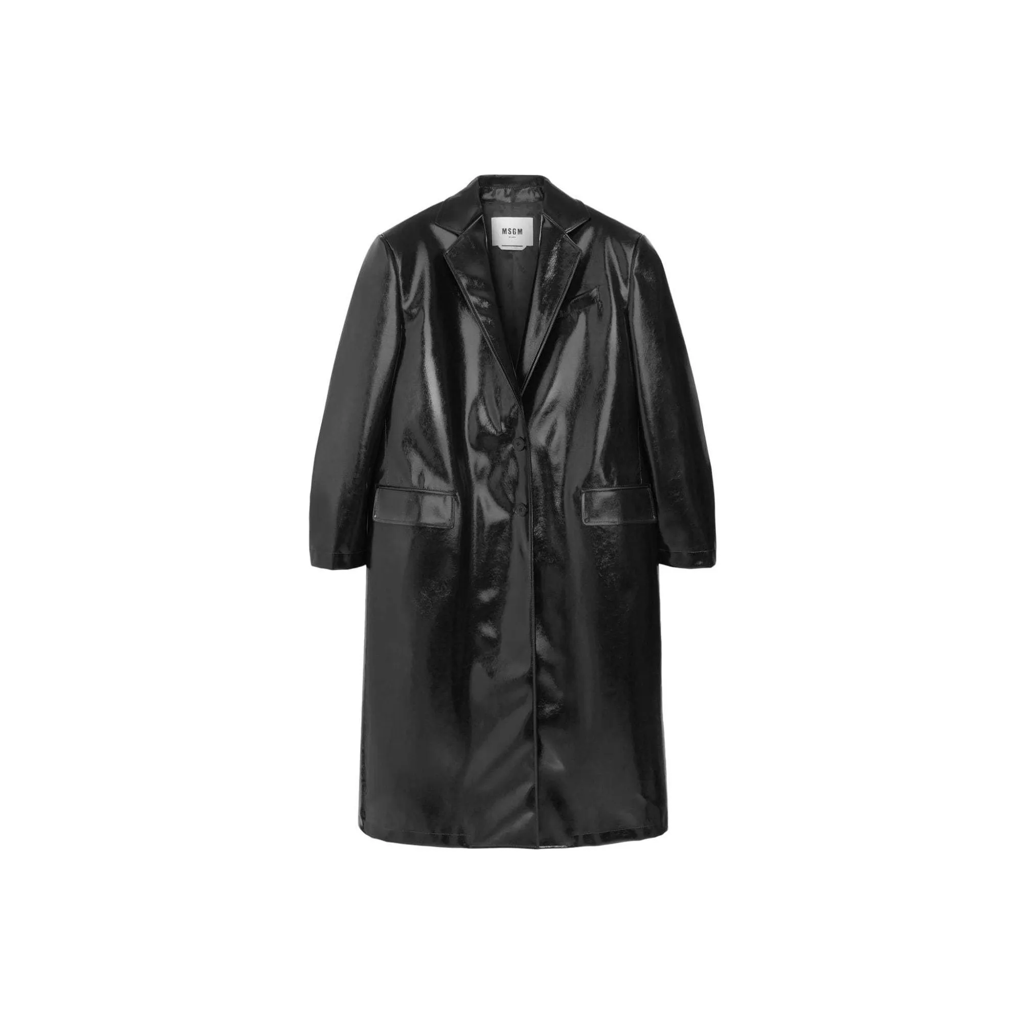 MSGM Faux leather Single breasted Coat
