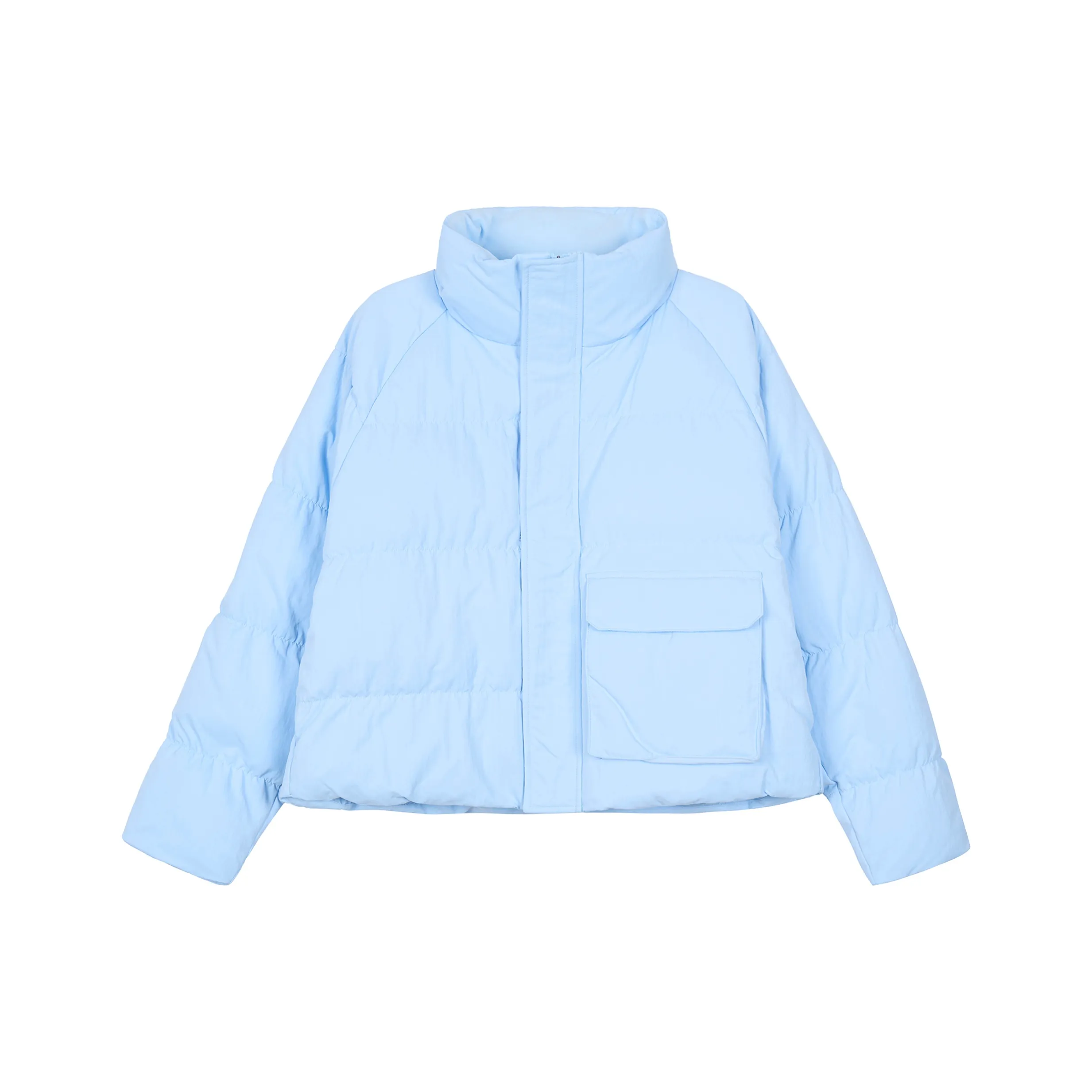 Джордан Хлопковый пуховик женский цвет ледяной синий