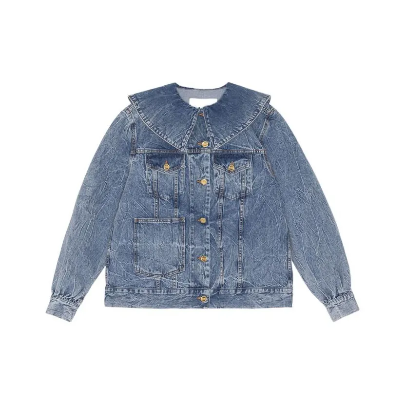 GANNI Denim Jackets Women's Blue