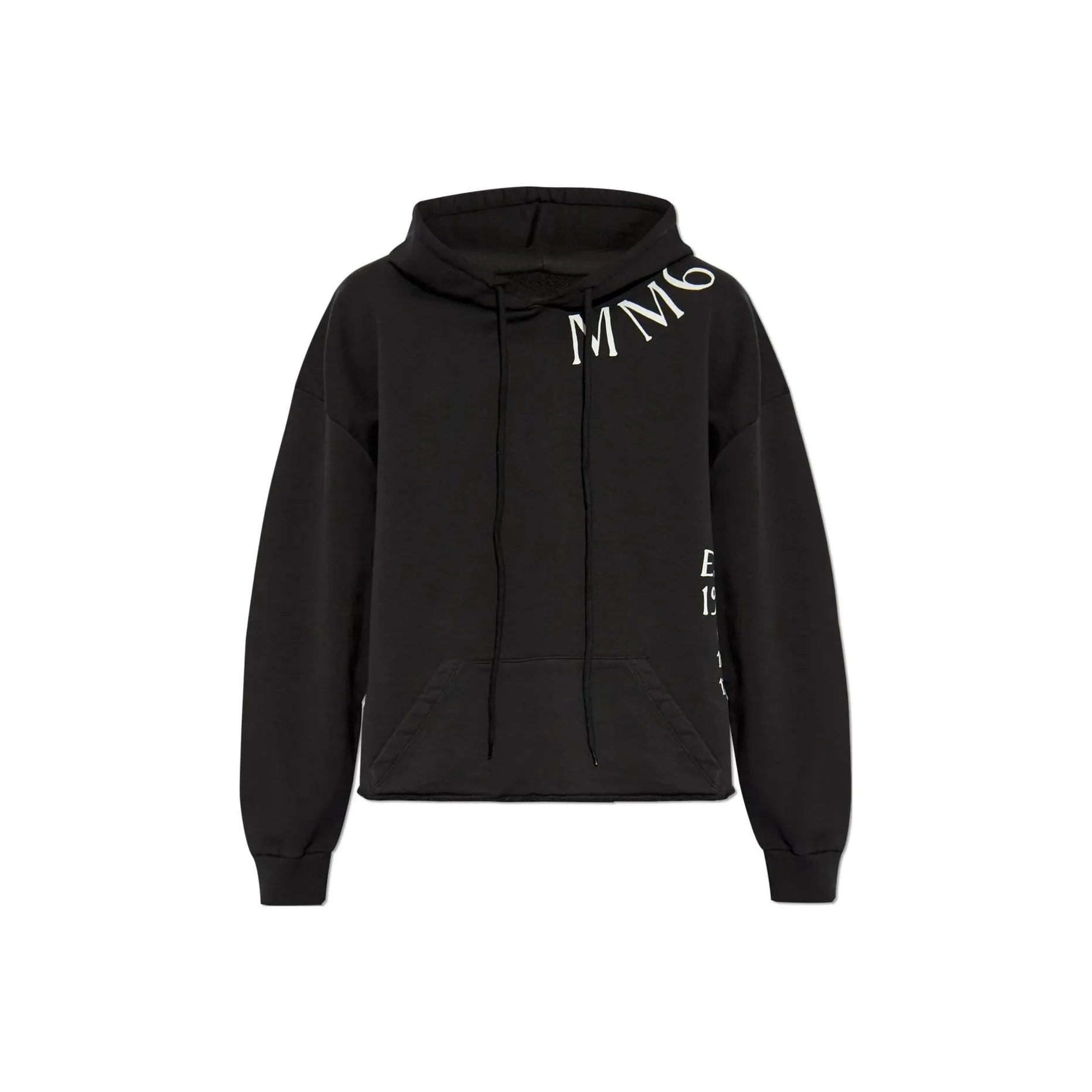 MM6 Maison Margiela Logo-Printed Drop Shoulder Hoodie