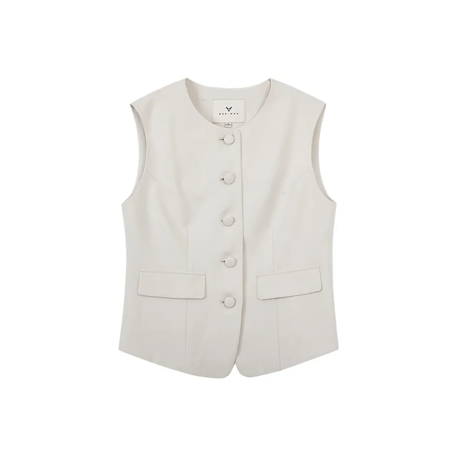 Yu Qianwen Экрю Женские Жилеты