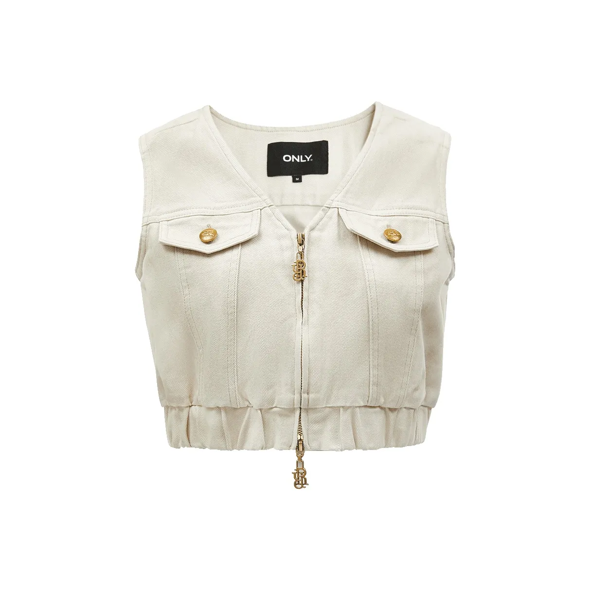 Only J28 Дюнный белый Деним Женские Жилеты