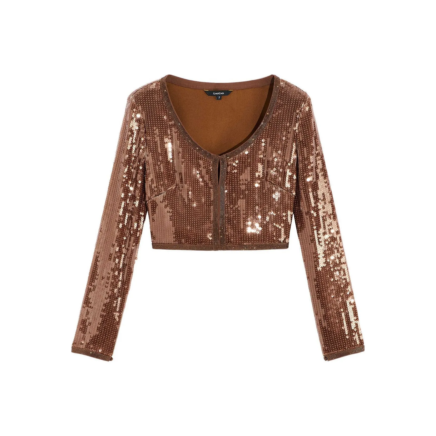 BEBE FW24 Cropped Coat Women's Coffee