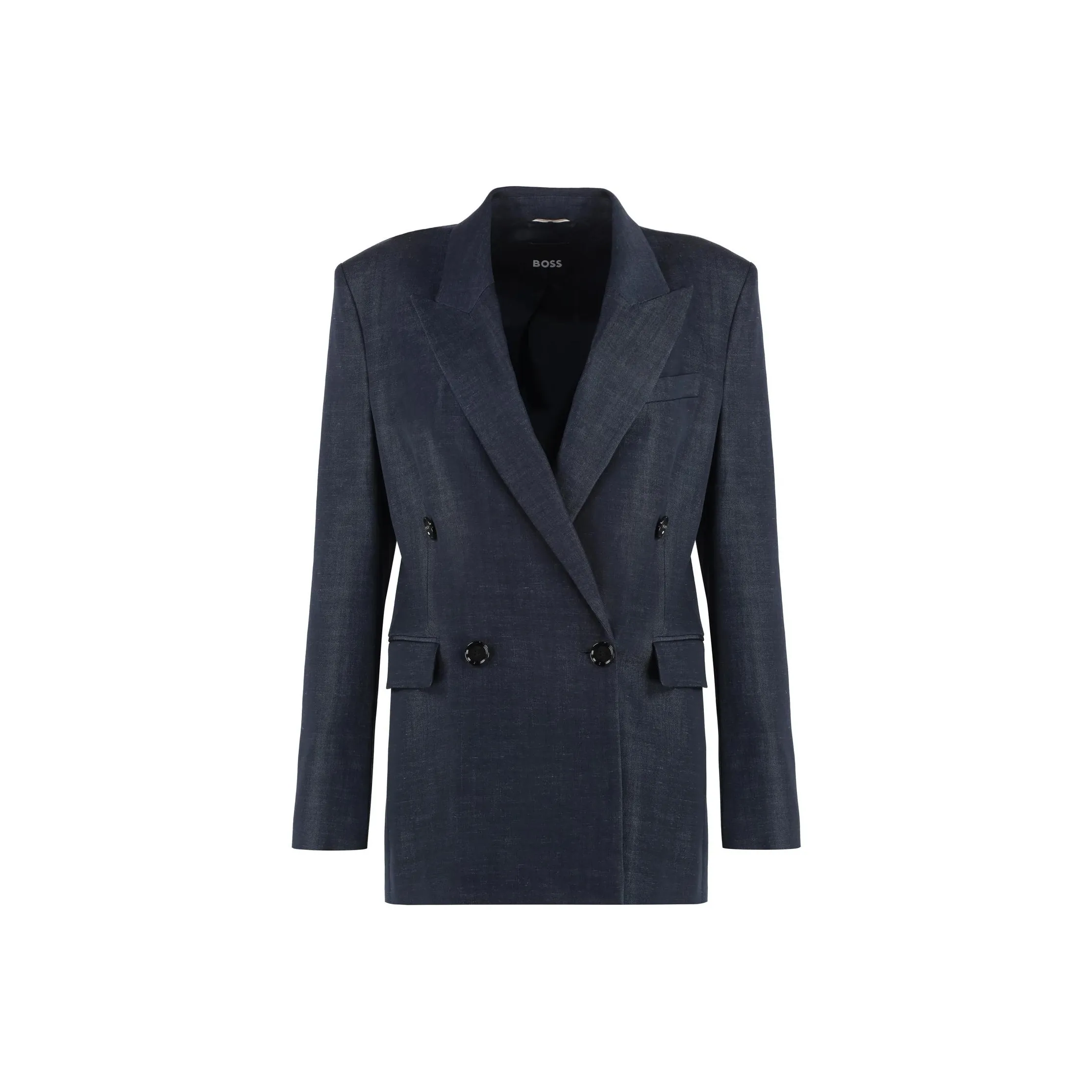 HUGO BOSS Double Breasted Regular Fit Long Length Jacket