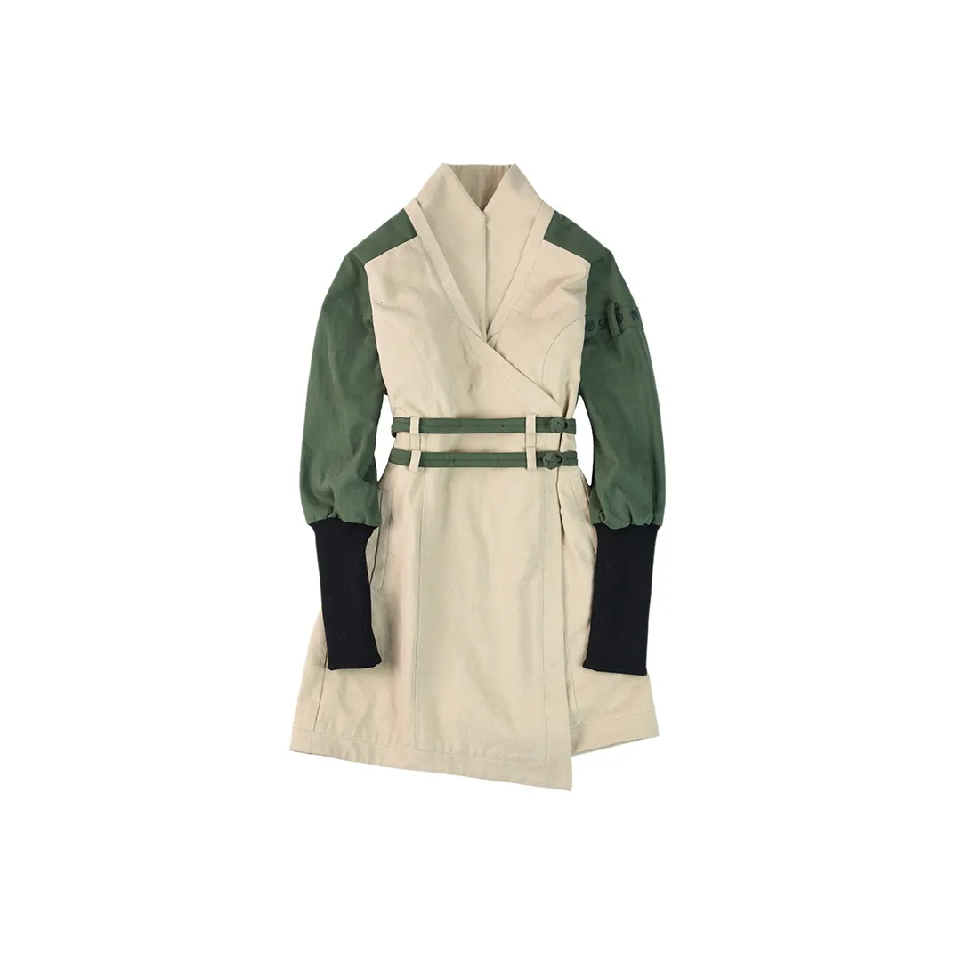 WOOKONG Хаки Женский Тренч