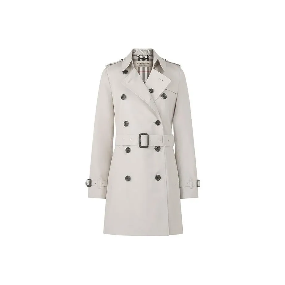 Burberry Double Breasted Trench Coat Beige