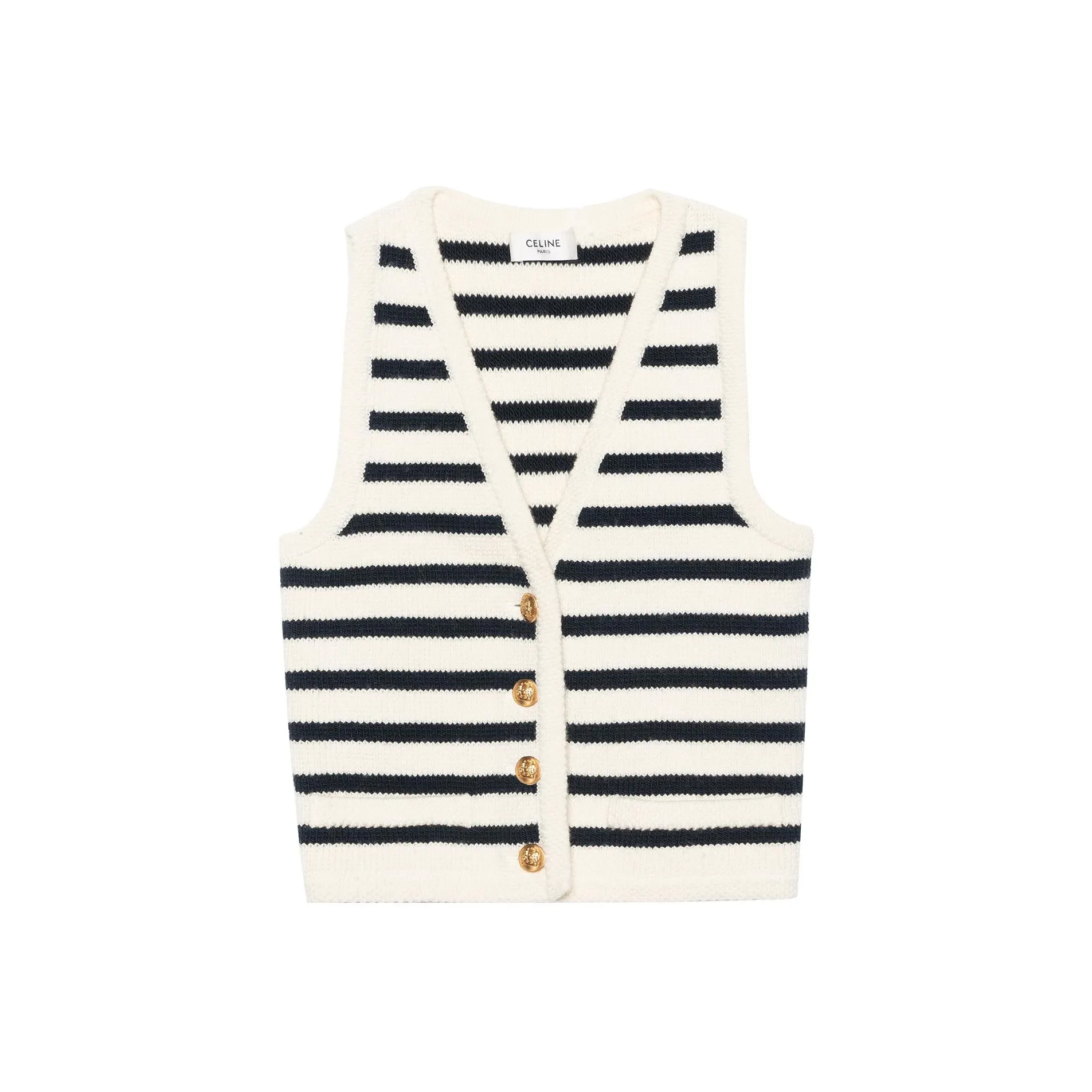 CELINE Vests Women's Cream