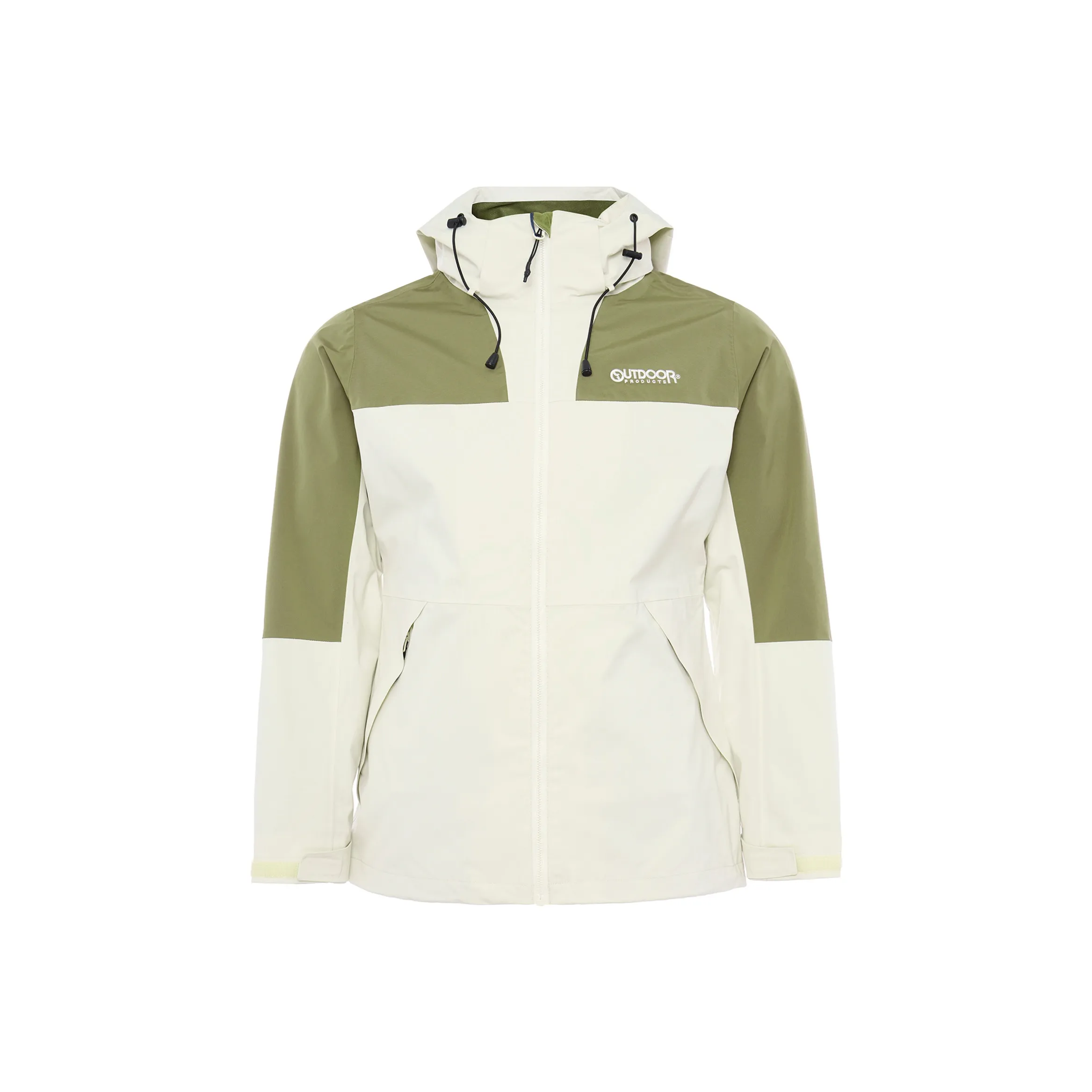 OUTDOOR PRODUCTS Waterproof And Windproof To Keep Warm Windbreaker Jacket Women's Mist White/Olive Green