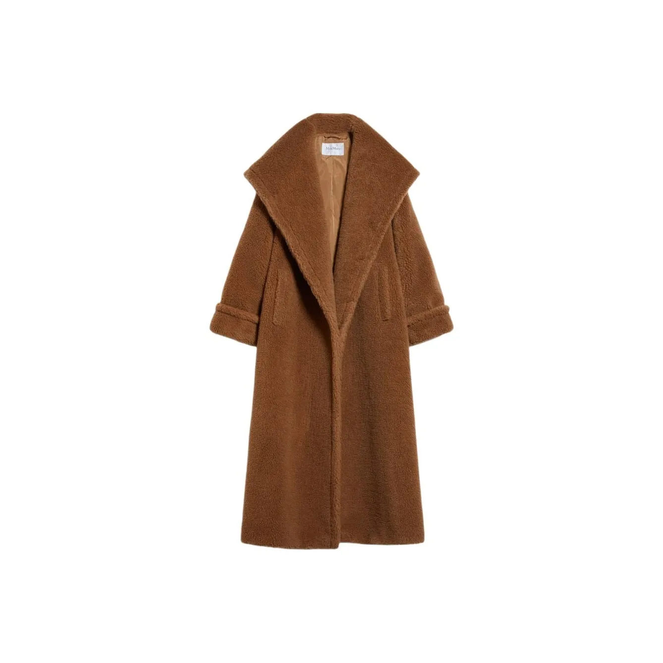 MaxMara Apogeo Collection Oversized Teddy Wrap Coat Women's Brown