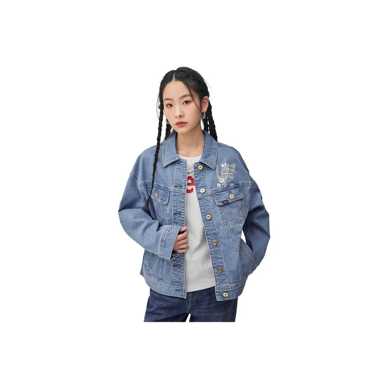 Lee Denim Куртка Женская Светло-Синяя