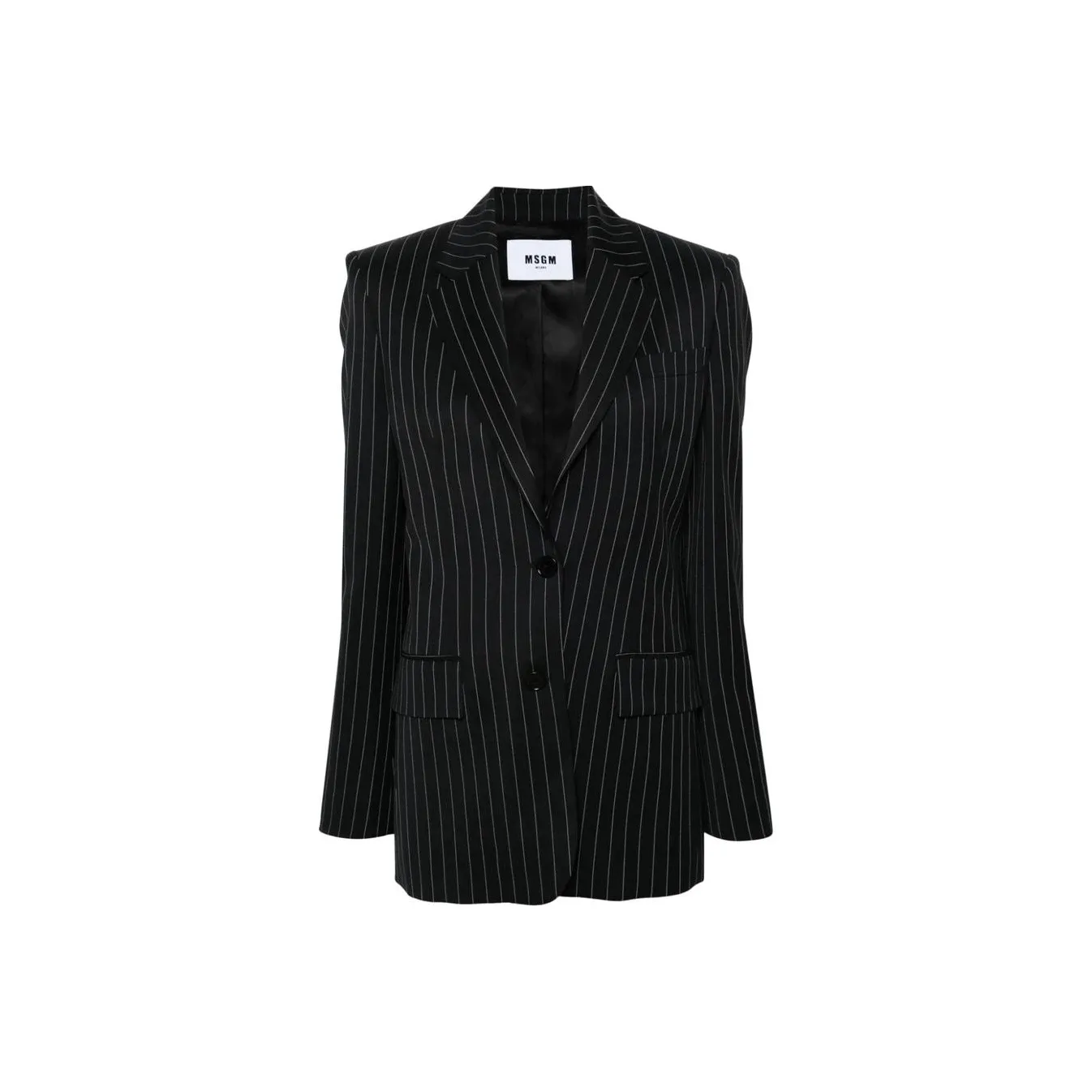 MSGM Pinstripe Single-Breasted Tailored Blazer