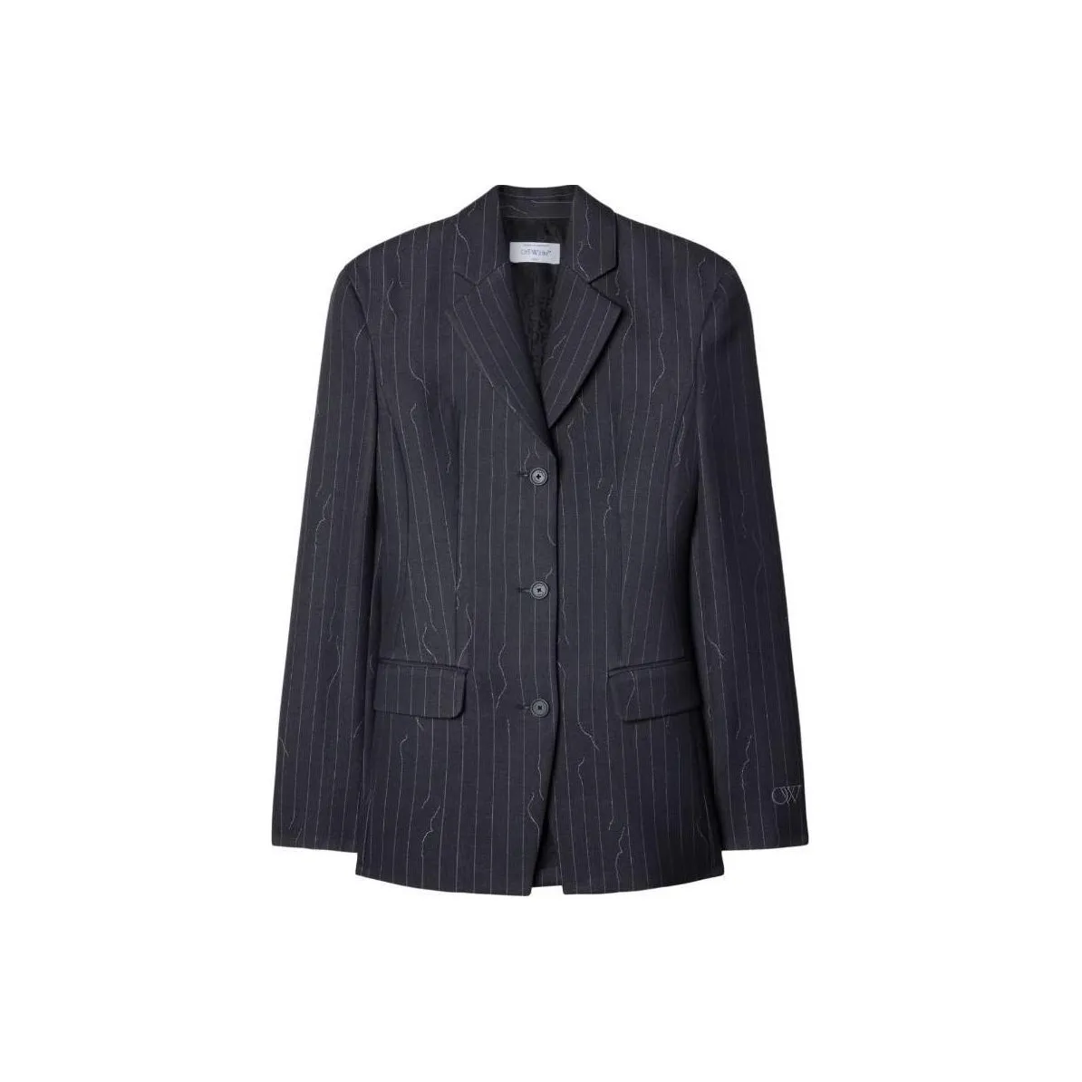 OFF WHITE Single Breasted Long Sleeved Blazer