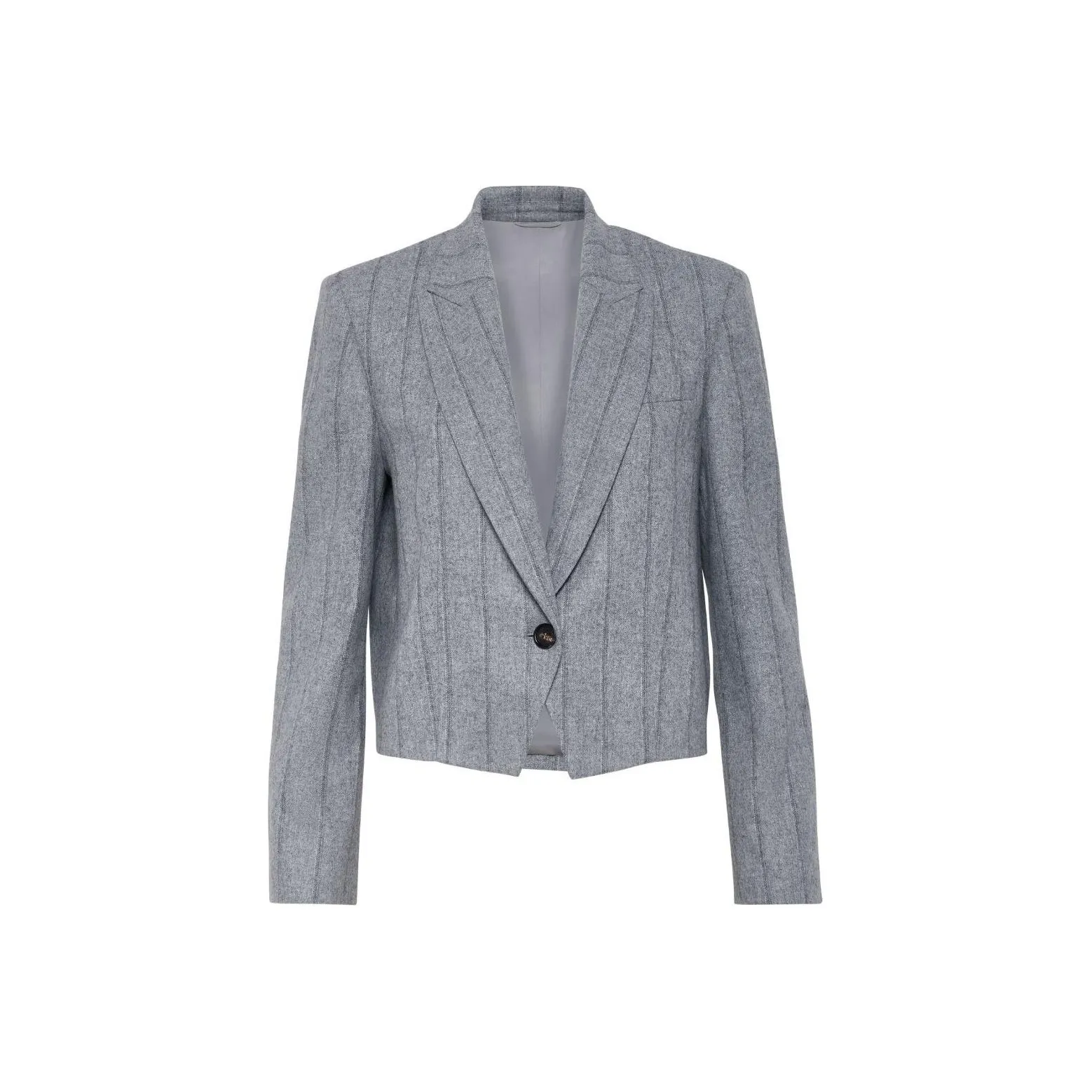 Brunello Cucinelli Striped Cropped Blazer