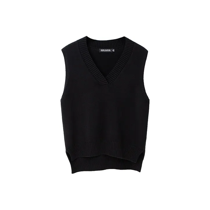 SOON FLOWER Черные Женские Жилеты