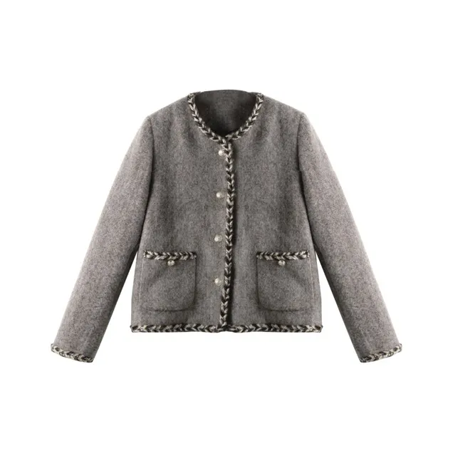 Still Quiet Укороченная Куртка Женская Кофейного Цвета