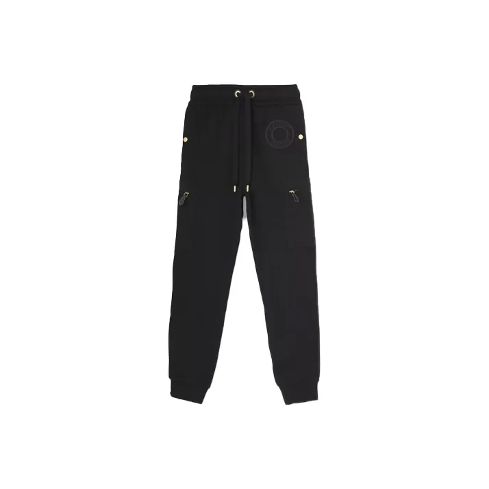 Burberry Logo Print Cotton Sweatpants Black