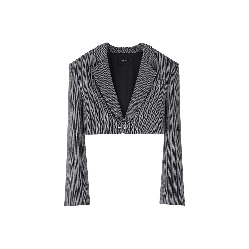 NINE WEST Cropped Jacket Женская Темно-Серый