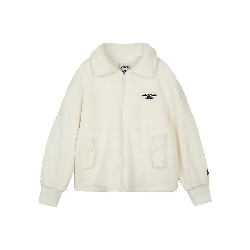 Skechers x ROMANTIC CROWN Бархат Feel Куртка Женская Кремовый Бежевый Белый