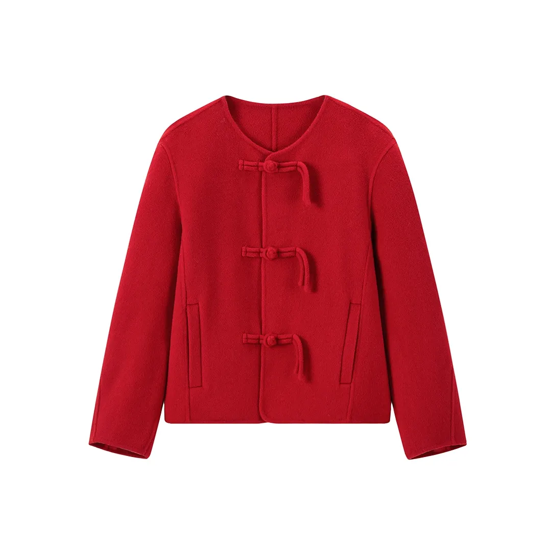 PEACEBIRD Tai Ping Bird x Suzhou Museum Collaboration Series Red Женское Пальто