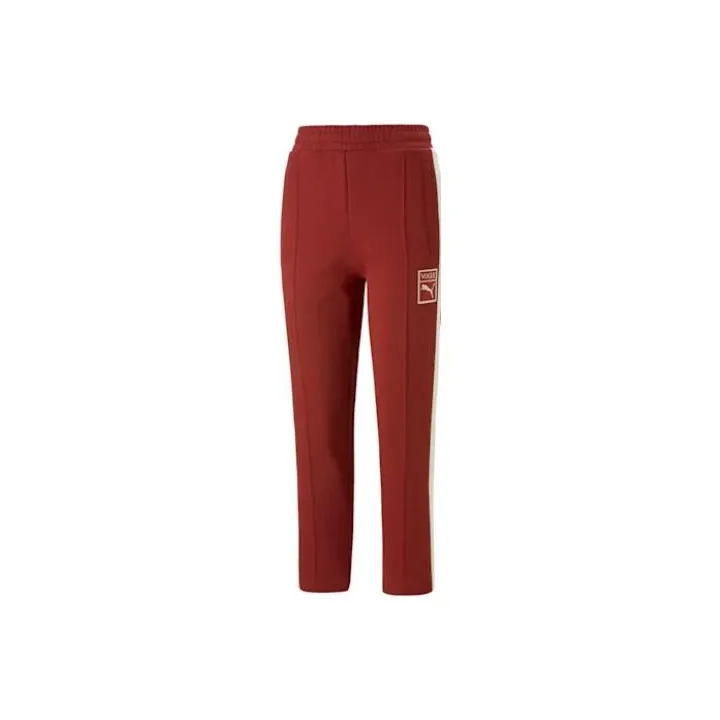PUMA Женские Вязаные Тренировочные Брюки Красного цвета