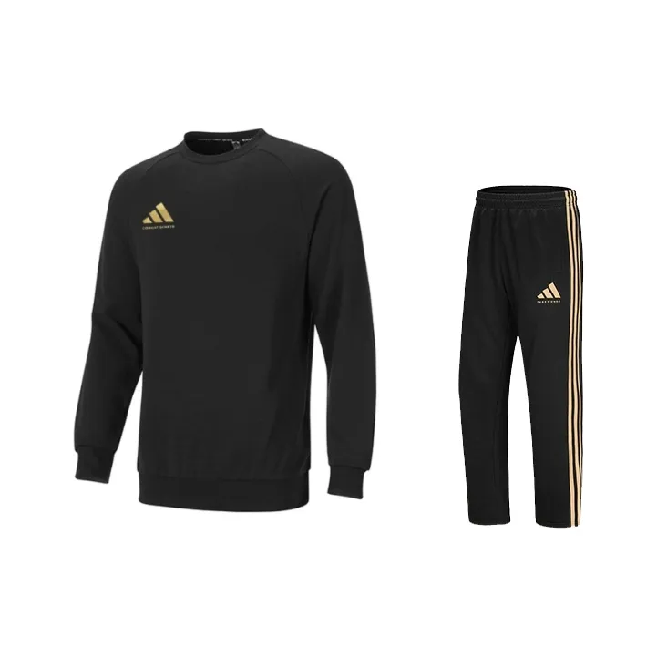 Adidas Повседневная спортивная одежда Унисекс Наборы одежды Черный Золотой