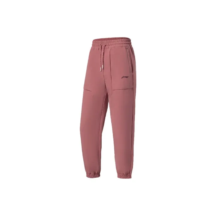 LINING Fitness Series Розовые Женские Вязаные Тренировочные Брюки