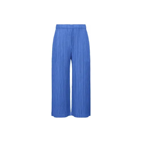 PLEATS PLEASE ISSEY MIYAKE Синие Женские Повседневные Брюки