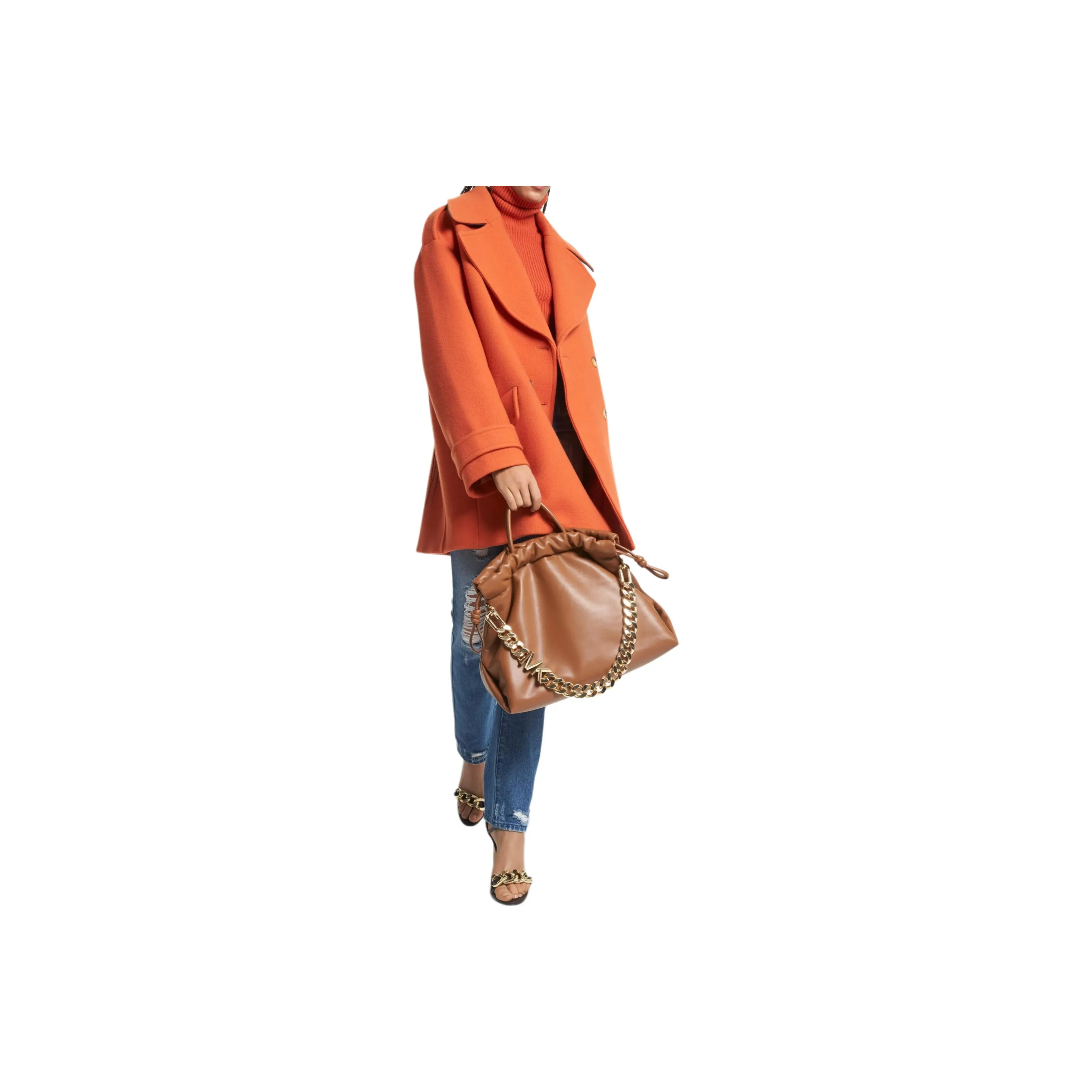 MICHAEL KORS Coat Women's Orange Red