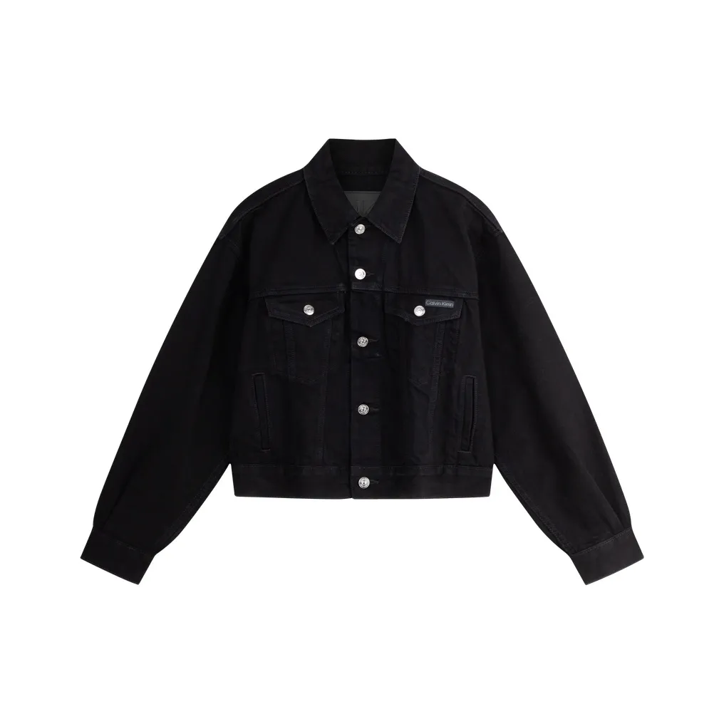 CALVIN KLEIN Denim Jacket Women's Denim Black