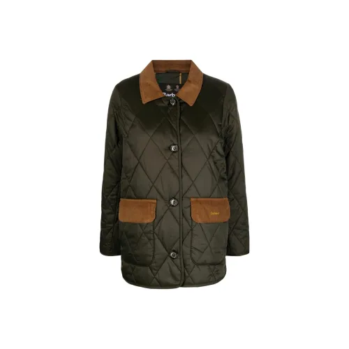 Barbour Армейский зеленый Женские объемные куртки (пуфы)