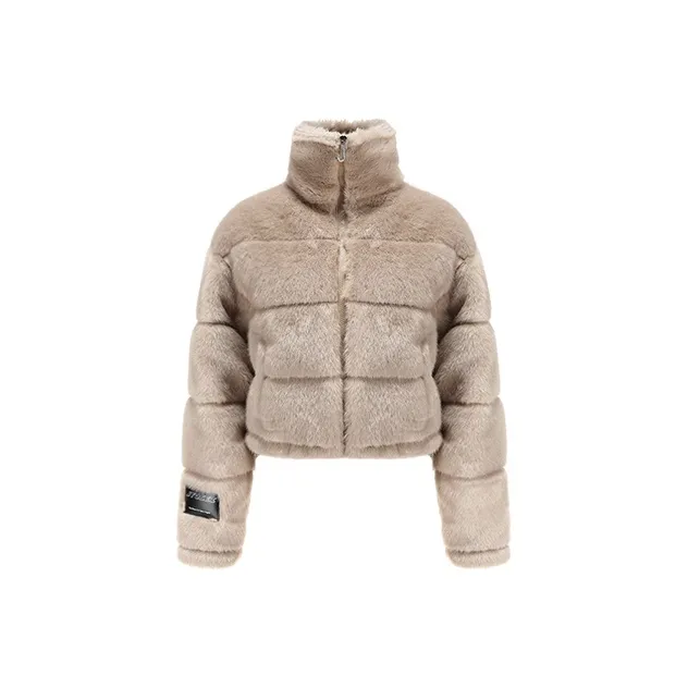 JYOSEI Бархат Feel Куртка Женские CAMEL