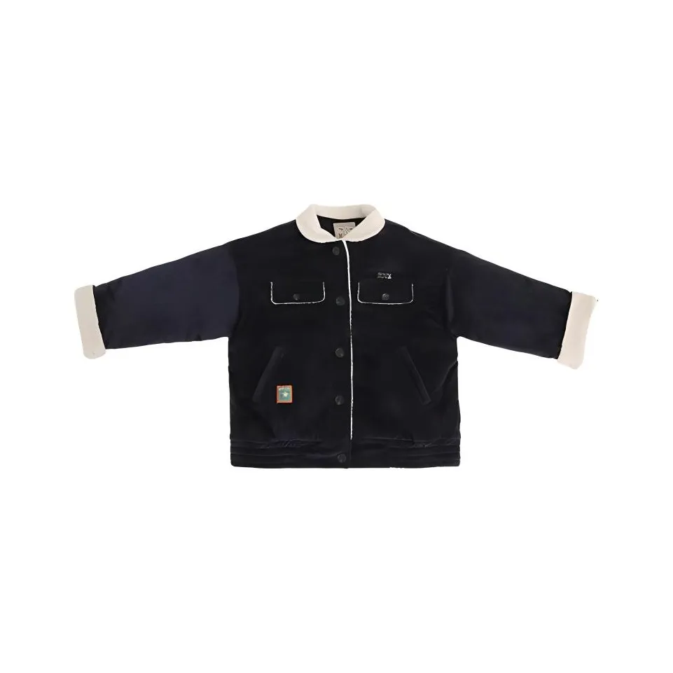 Cloud Factory Velvet feel Coat Women's Navy Blue