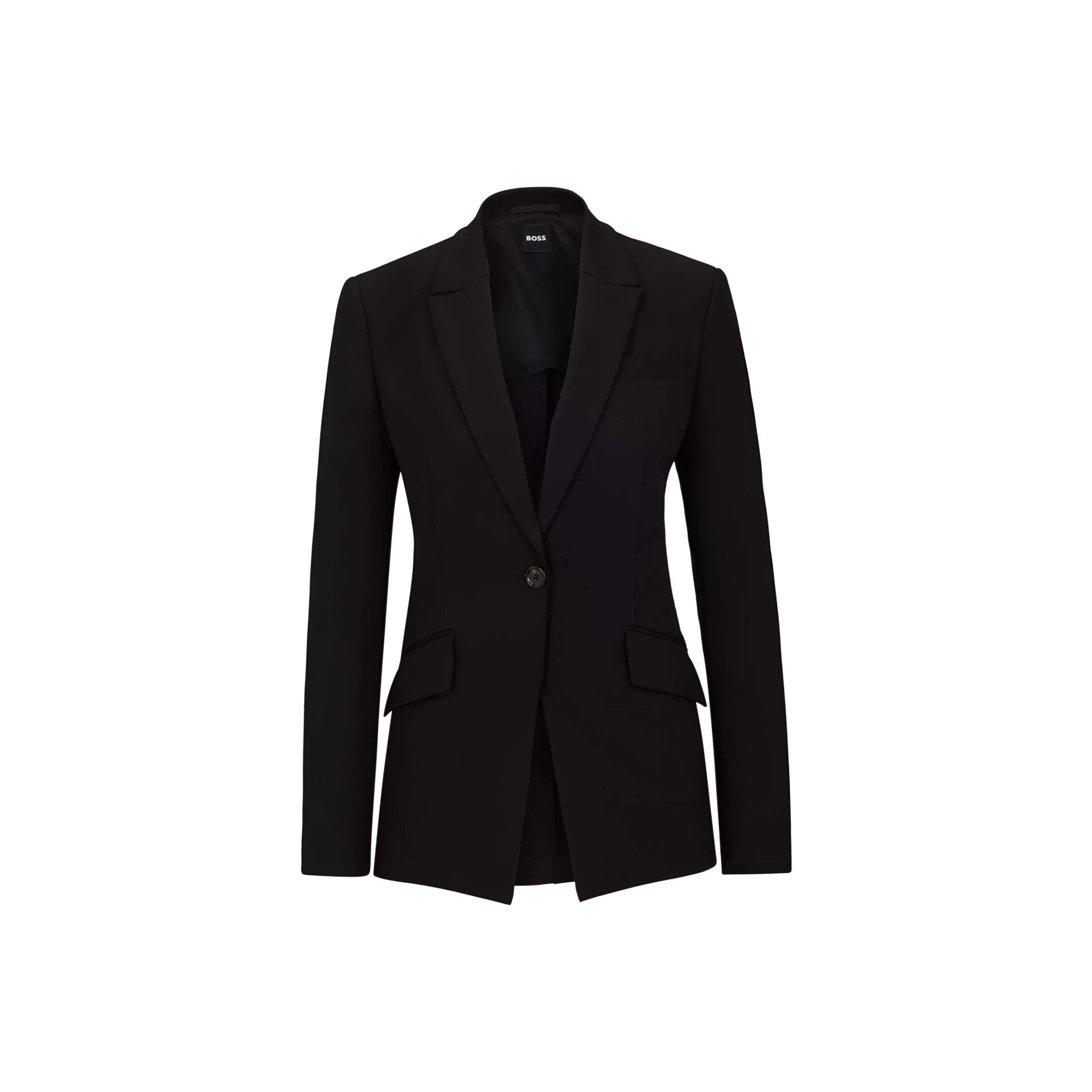 HUGO BOSS Slim Fit Jacket In Quick Dry Stretch Cloth Business Suit Women's Black