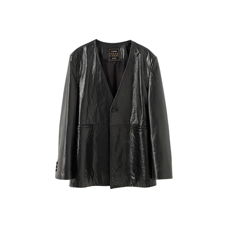 YUMOMO STAR Кожа Куртка Женская Премиум Черная