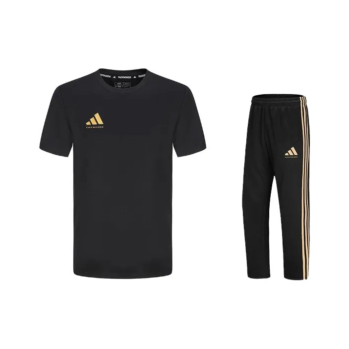 Adidas Taekwondo Повседневная Спортивная Одежда Унисекс Черный Золото