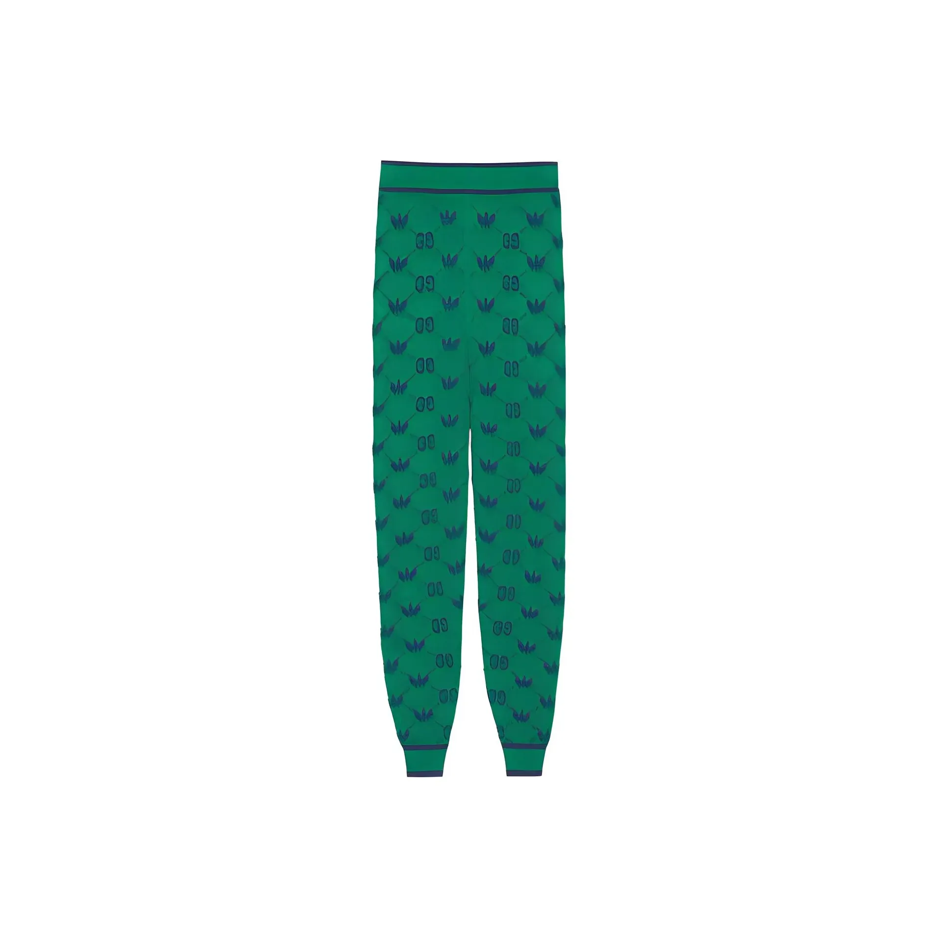 GUCCI X Adidas Wool Jacquard Joggers Green/Blue
