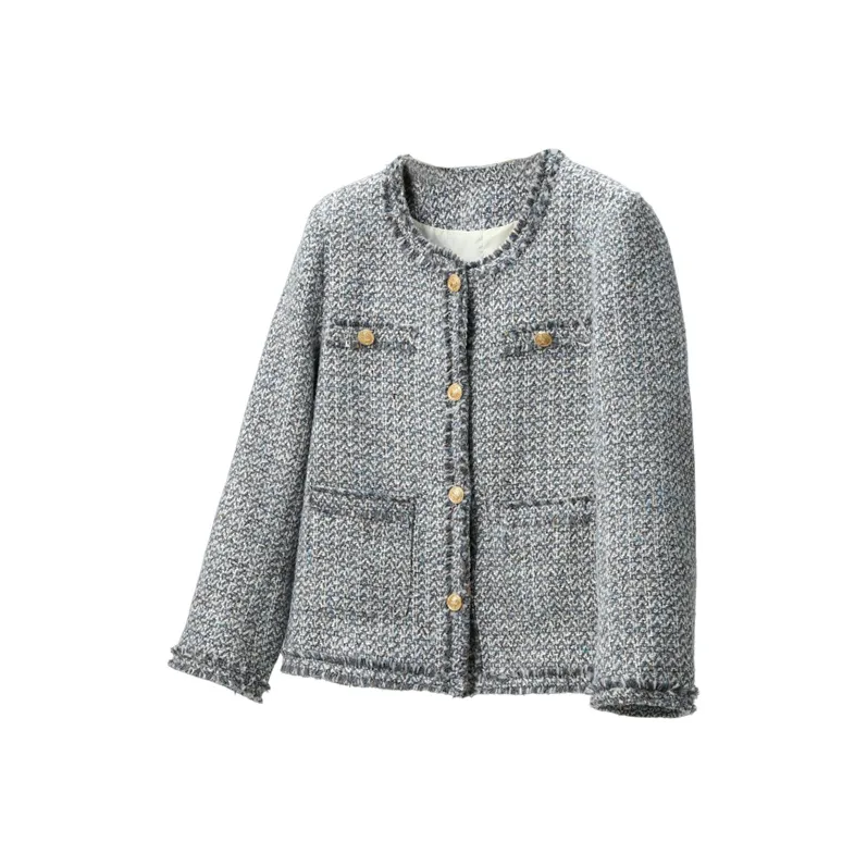 Shavani Cropped Coats Women's Coconut Gray