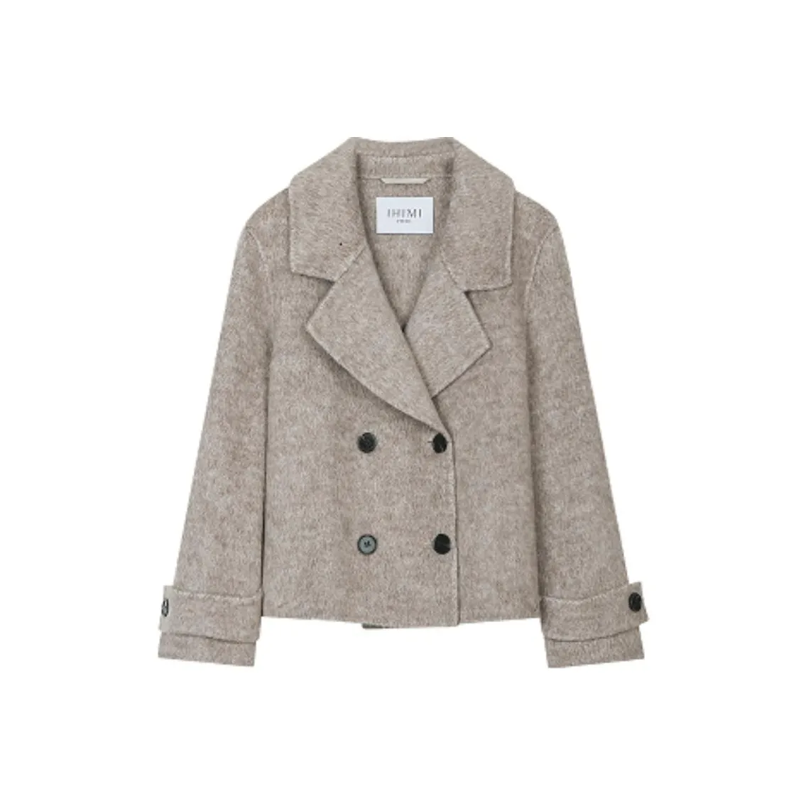 IHIMI Пальто Женское Естественный Кофейный
