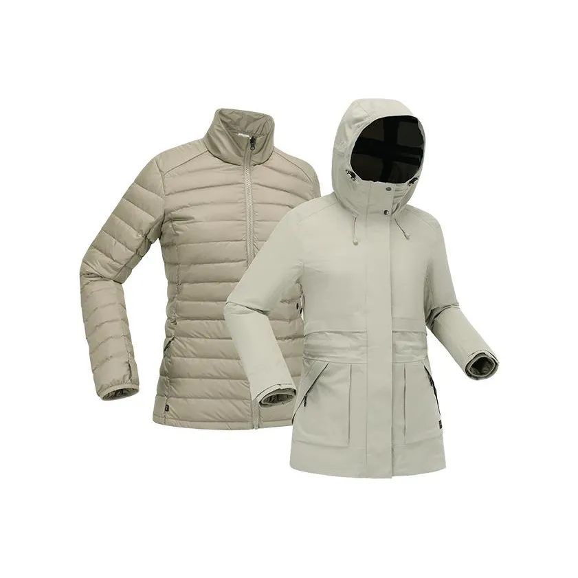 DECATHLON Windbreaker Jackets Women's Lime Gray