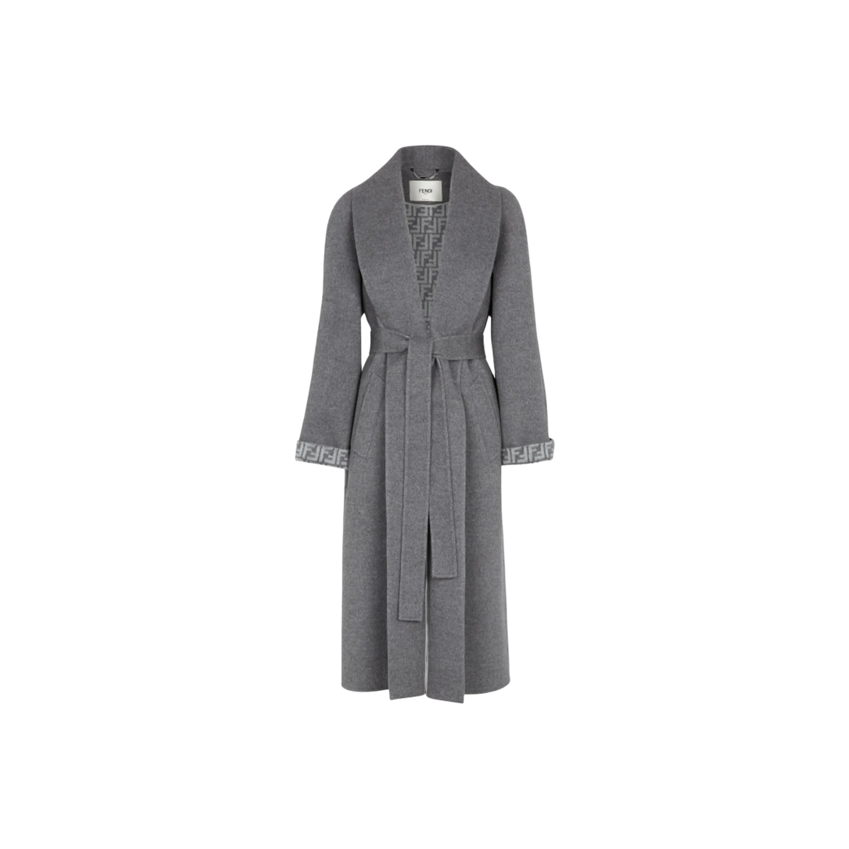 FENDI Belted Waist Wrapped Coat
