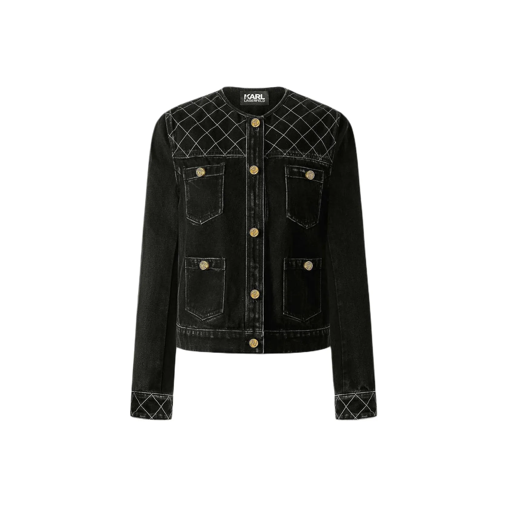 KARL LAGERFELD Denim Jacket Women's Black