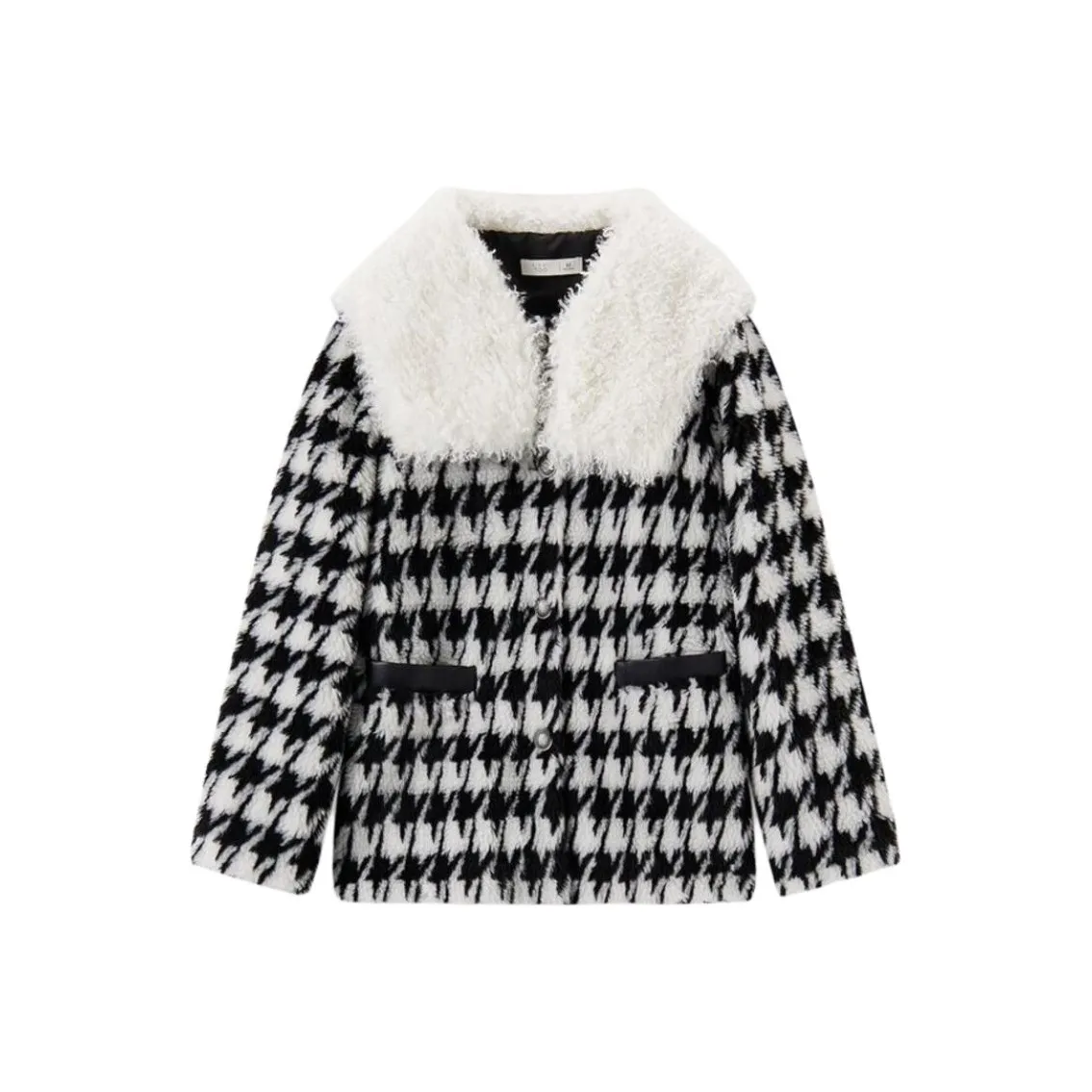 EICHITOO Пальто Женское Черное с узором