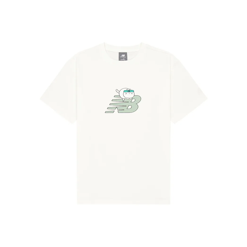 New Balance совместная футболка T Унисекс Морская соль Белый