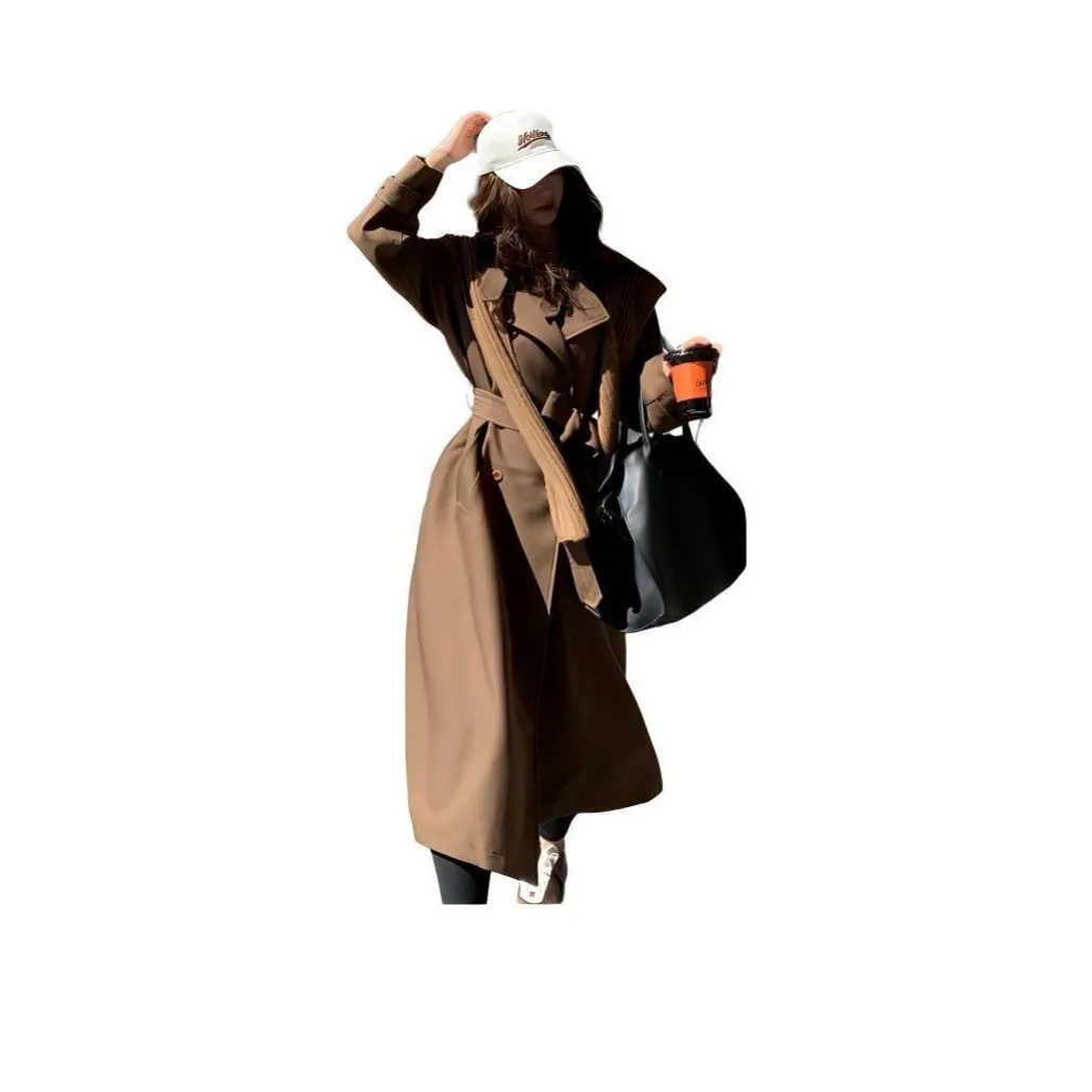 NANING9 Кофе Женские Пальто