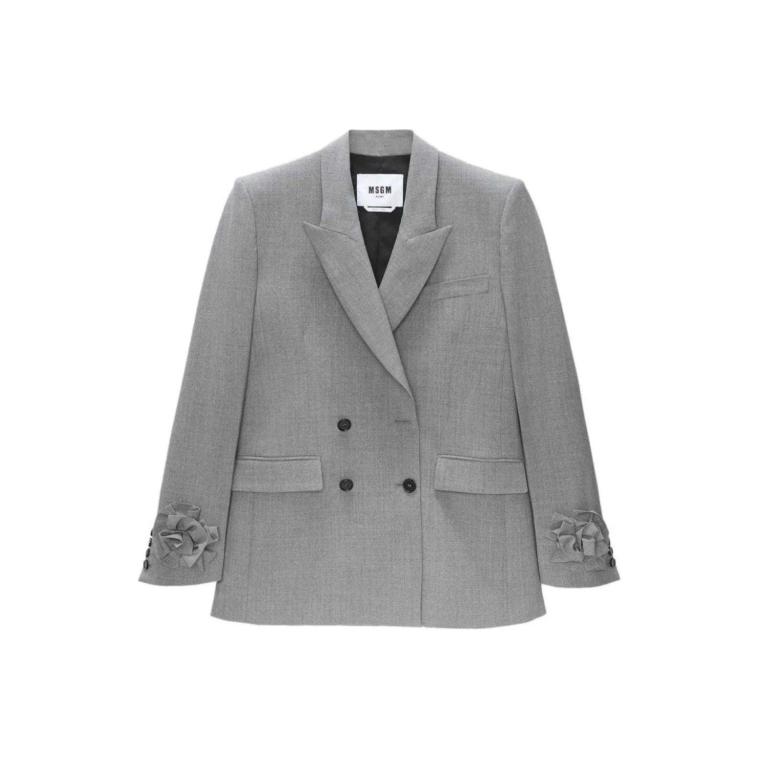 MSGM Floral appliqué Double breasted Blazer