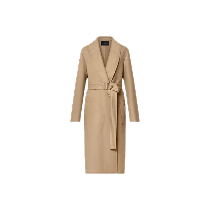 LOUIS VUITTON New Quarterly Products Of LV Velvet feel Coat Women's Camel
