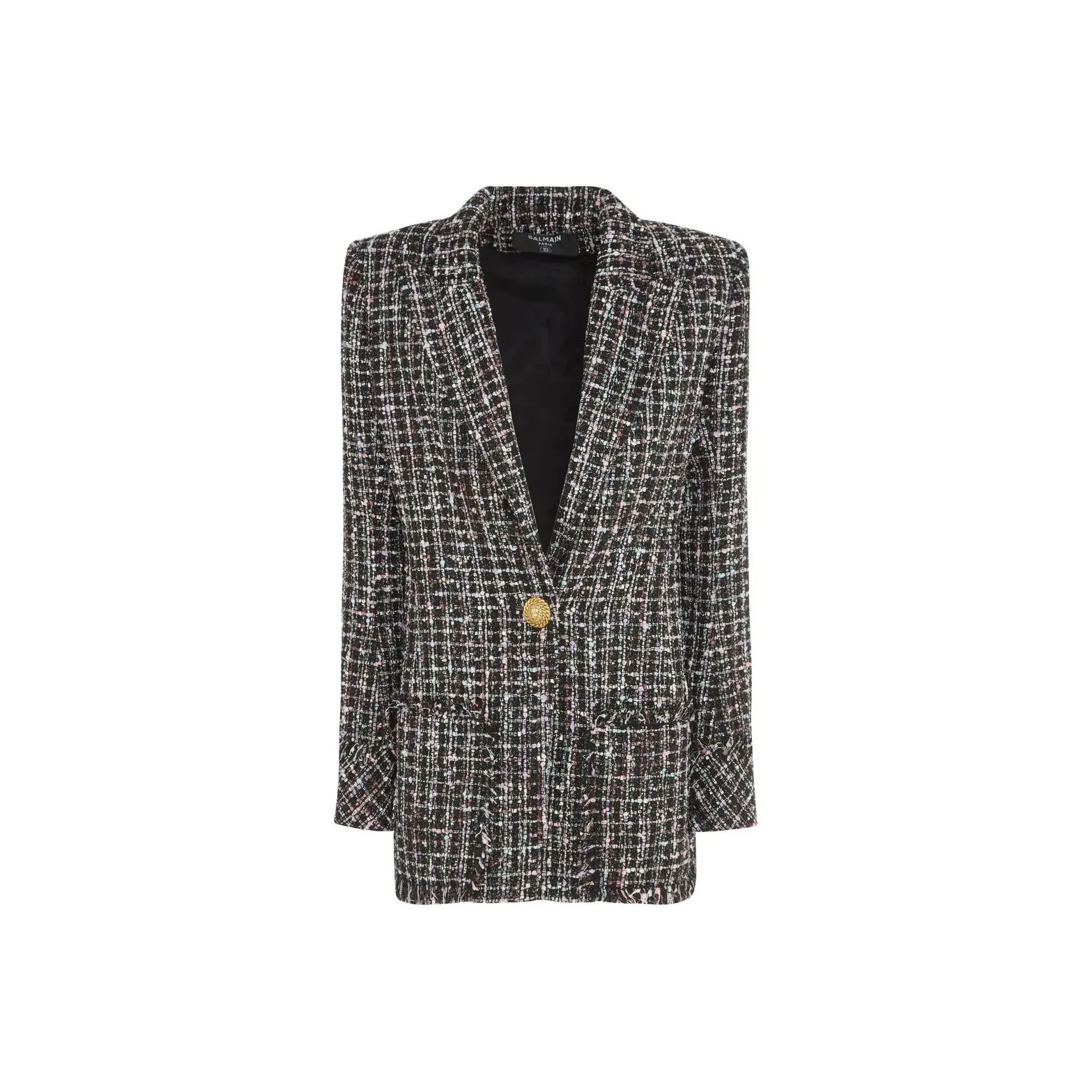 BALMAIN Single Breasted Tweed Jacket