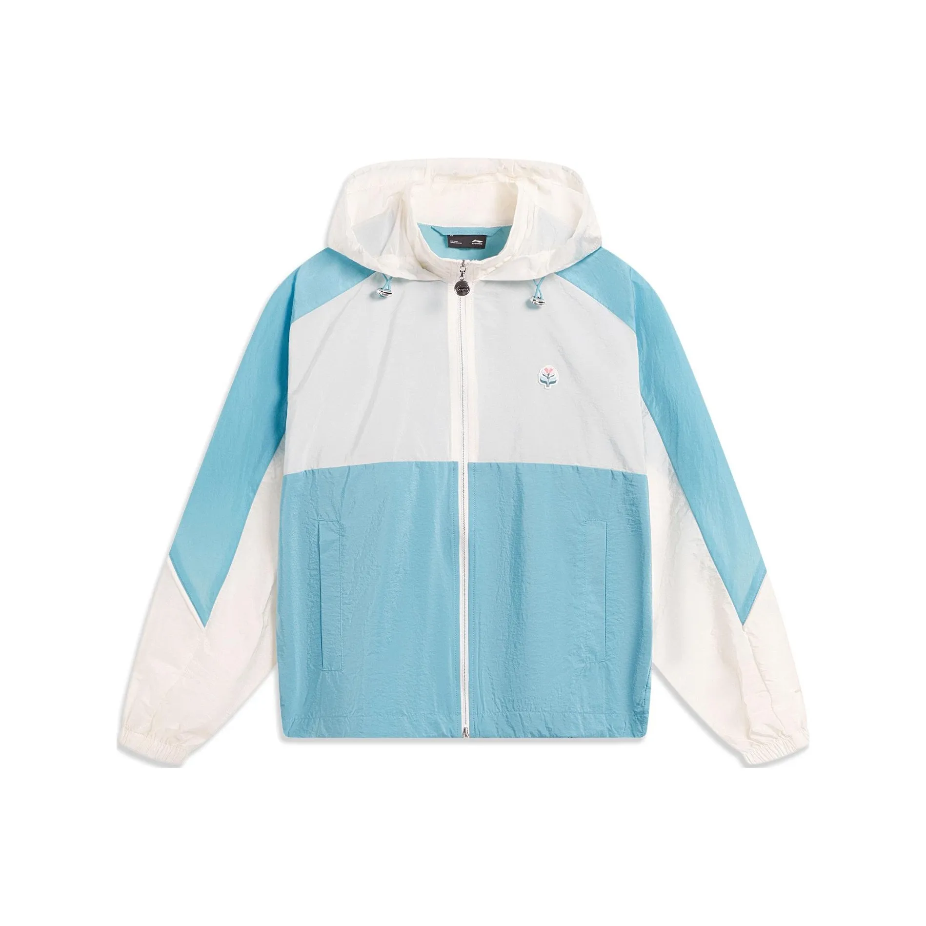LiNing Sports Trend Series Trench Coat Women's Light Lake Blue Ivory Multicolor